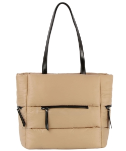 Nylon Puffy Shopper Bag JYMA-0490 TAUPE